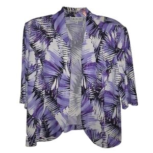Southern Lady Purple Palm Stretch Vacation Blazer